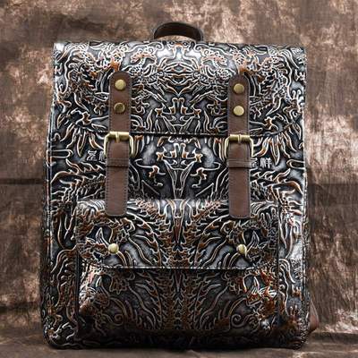 VINTAVIDA Hand-made Retro leather Travel Vintage Backpack